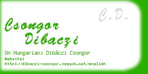 csongor dibaczi business card