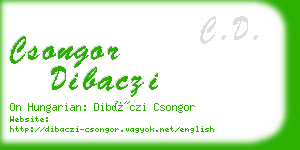 csongor dibaczi business card